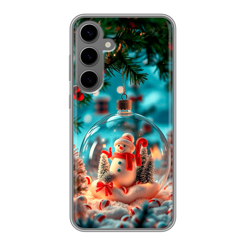Силиконовый чехол на Samsung Galaxy S24 Plus с принтом Новый год Силиконовый чехол на Samsung Galaxy S24 Plus с принтом Новый год