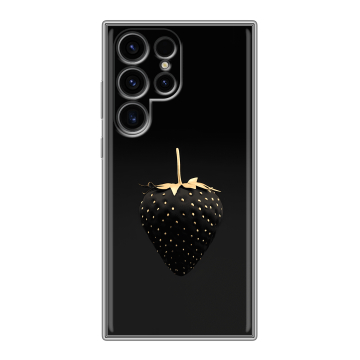 Силиконовый чехол на Samsung Galaxy S24 Ultra с принтом Черная клубника Силиконовый чехол на Samsung Galaxy S24 Ultra с принтом Черная клубника