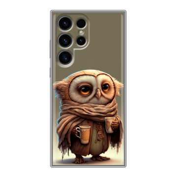Силиконовый чехол на Samsung Galaxy S24 Ultra с принтом Сова Силиконовый чехол на Samsung Galaxy S24 Ultra с принтом Сова