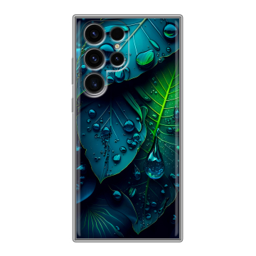 Силиконовый чехол на Samsung Galaxy S24 Ultra с принтом Листья Силиконовый чехол на Samsung Galaxy S24 Ultra с принтом Листья