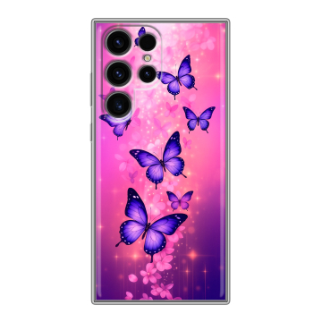 Силиконовый чехол на Samsung Galaxy S24 Ultra с принтом Бабочки Силиконовый чехол на Samsung Galaxy S24 Ultra с принтом Бабочки