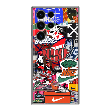 Силиконовый чехол на Samsung Galaxy S24 Ultra с принтом Найк Nike яркий Силиконовый чехол на Samsung Galaxy S24 Ultra с принтом Найк Nike яркий
