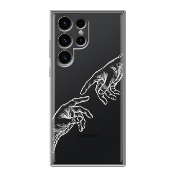 Силиконовый чехол на Samsung Galaxy S24 Ultra с принтом Сотворение мира