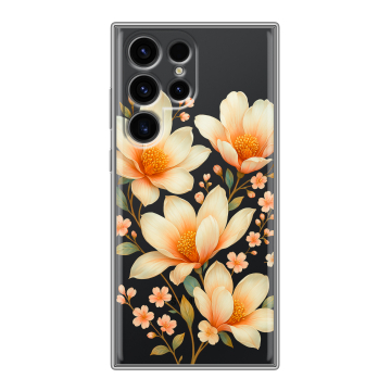 Силиконовый чехол на Samsung Galaxy S24 Ultra с принтом Цветы