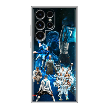 Силиконовый чехол на Samsung Galaxy S24 Ultra с принтом Реал Роналдо