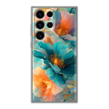 Силиконовый чехол на Samsung Galaxy S24 Ultra с принтом Цветы