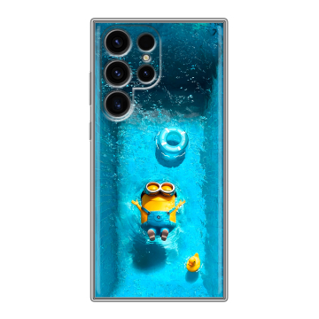 Силиконовый чехол на Samsung Galaxy S24 Ultra с принтом Миньоны