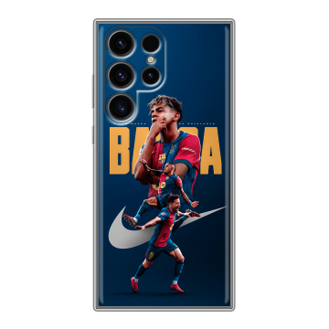 Силиконовый чехол на Samsung Galaxy S24 Ultra с принтом Барселона Barca Yamal Силиконовый чехол на Samsung Galaxy S24 Ultra с принтом Барселона Barca Yamal