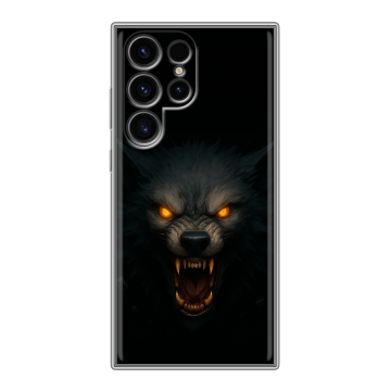 Силиконовый чехол на Samsung Galaxy S24 Ultra с принтом Волк