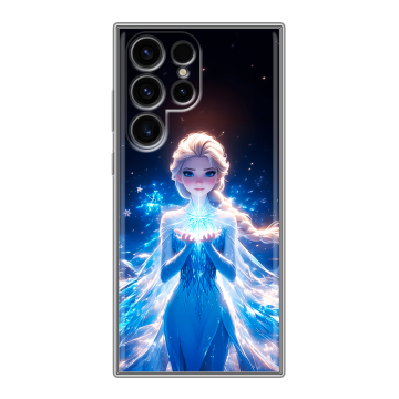 Силиконовый чехол на Samsung Galaxy S24 Ultra с принтом Холодное сердце Frozen Силиконовый чехол на Samsung Galaxy S24 Ultra с принтом Холодное сердце Frozen