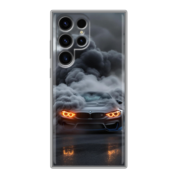 Силиконовый чехол на Samsung Galaxy S24 Ultra с принтом BMW БМВ