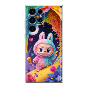 Силиконовый чехол на Samsung Galaxy S24 Ultra с принтом Labubu Лабубу Силиконовый чехол на Samsung Galaxy S24 Ultra с принтом Labubu Лабубу
