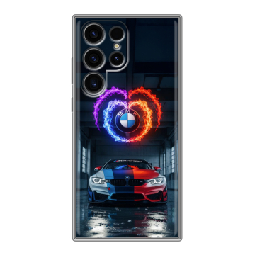 Силиконовый чехол на Samsung Galaxy S24 Ultra с принтом BMW БМВ Силиконовый чехол на Samsung Galaxy S24 Ultra с принтом BMW БМВ