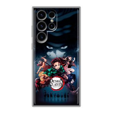 Силиконовый чехол на Samsung Galaxy S24 Ultra с принтом Demon Slayer Клинок рассекающий демонов Силиконовый чехол на Samsung Galaxy S24 Ultra с принтом Demon Slayer Клинок рассекающий демонов