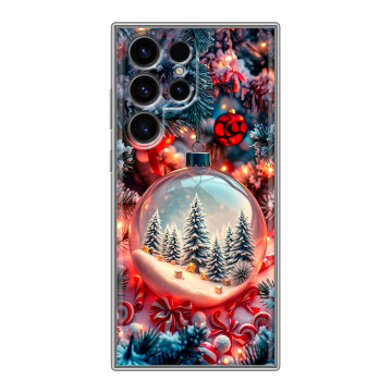 Силиконовый чехол на Samsung Galaxy S24 Ultra с принтом Новый год