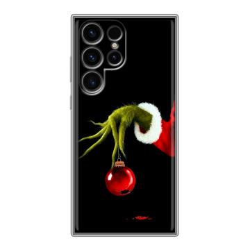 Силиконовый чехол на Samsung Galaxy S24 Ultra с принтом Новый год Гринч