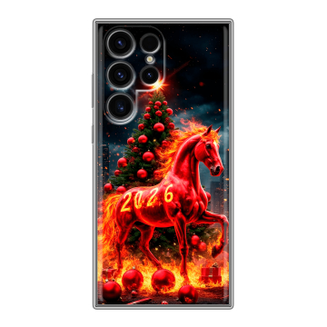 Силиконовый чехол на Samsung Galaxy S24 Ultra с принтом Новый год