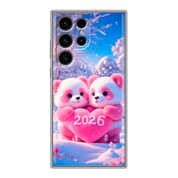 Силиконовый чехол на Samsung Galaxy S24 Ultra с принтом Новый год