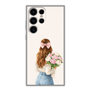 Силиконовый чехол на Samsung Galaxy S24 Ultra с принтом женский Силиконовый чехол на Samsung Galaxy S24 Ultra с принтом женский
