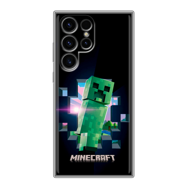 Силиконовый чехол на Samsung Galaxy S24 Ultra с принтом Майнкрафт Minecraft Силиконовый чехол на Samsung Galaxy S24 Ultra с принтом Майнкрафт Minecraft