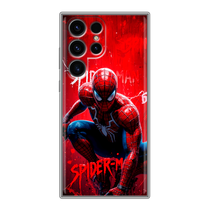 Силиконовый чехол на Samsung Galaxy S24 Ultra с принтом Spiderman Человек паук Силиконовый чехол на Samsung Galaxy S24 Ultra с принтом Spiderman Человек паук