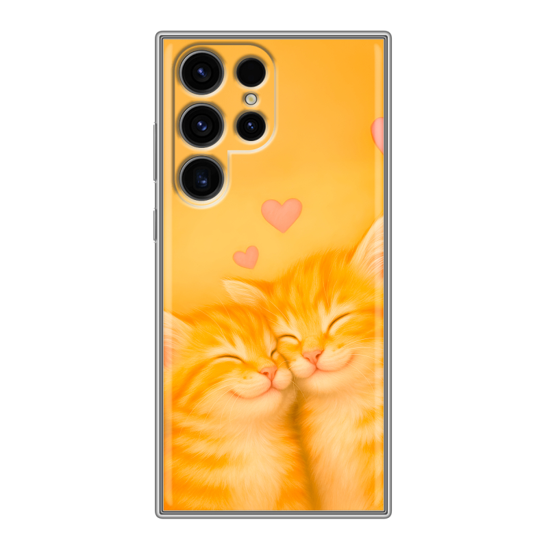 Силиконовый чехол на Samsung Galaxy S24 Ultra с принтом Милые котята Силиконовый чехол на Samsung Galaxy S24 Ultra с принтом Милые котята