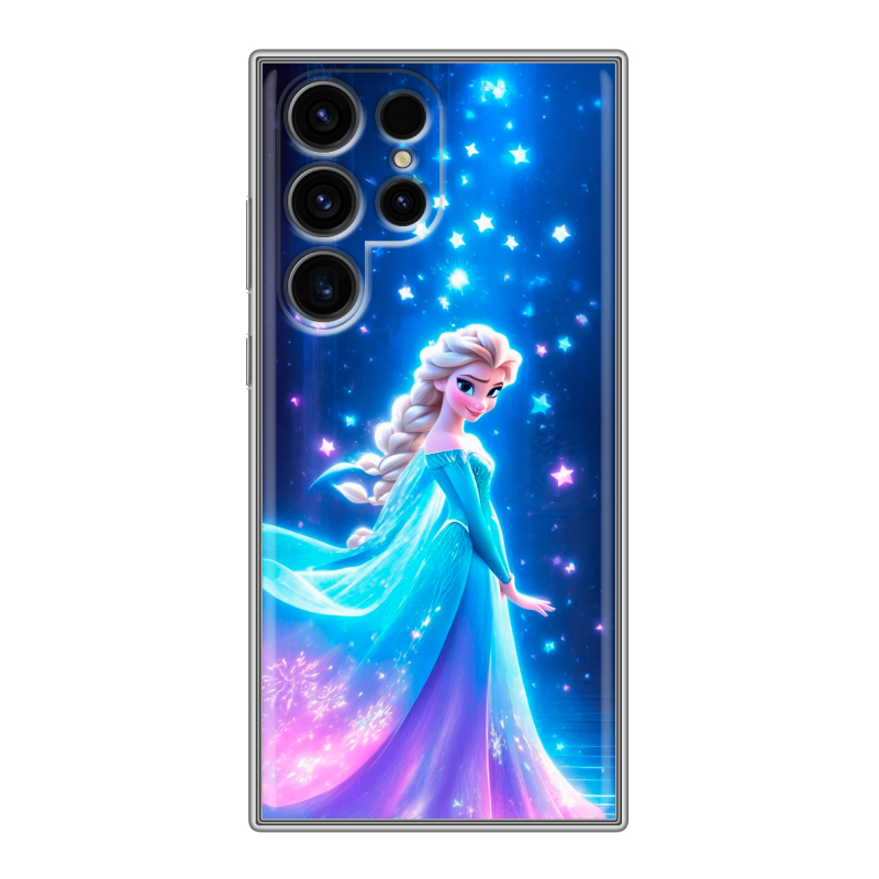 Силиконовый чехол на Samsung Galaxy S24 Ultra с принтом Холодное сердце Frozen Силиконовый чехол на Samsung Galaxy S24 Ultra с принтом Холодное сердце Frozen