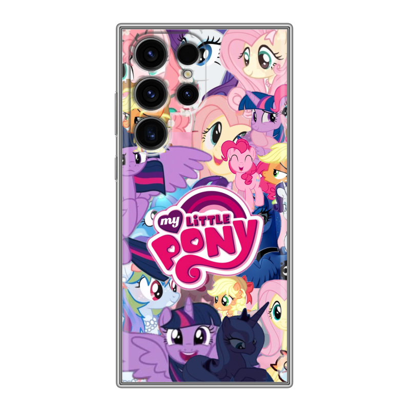 Силиконовый чехол на Samsung Galaxy S24 Ultra с принтом My little pony Дружба чудо Силиконовый чехол на Samsung Galaxy S24 Ultra с принтом My little pony Дружба чудо