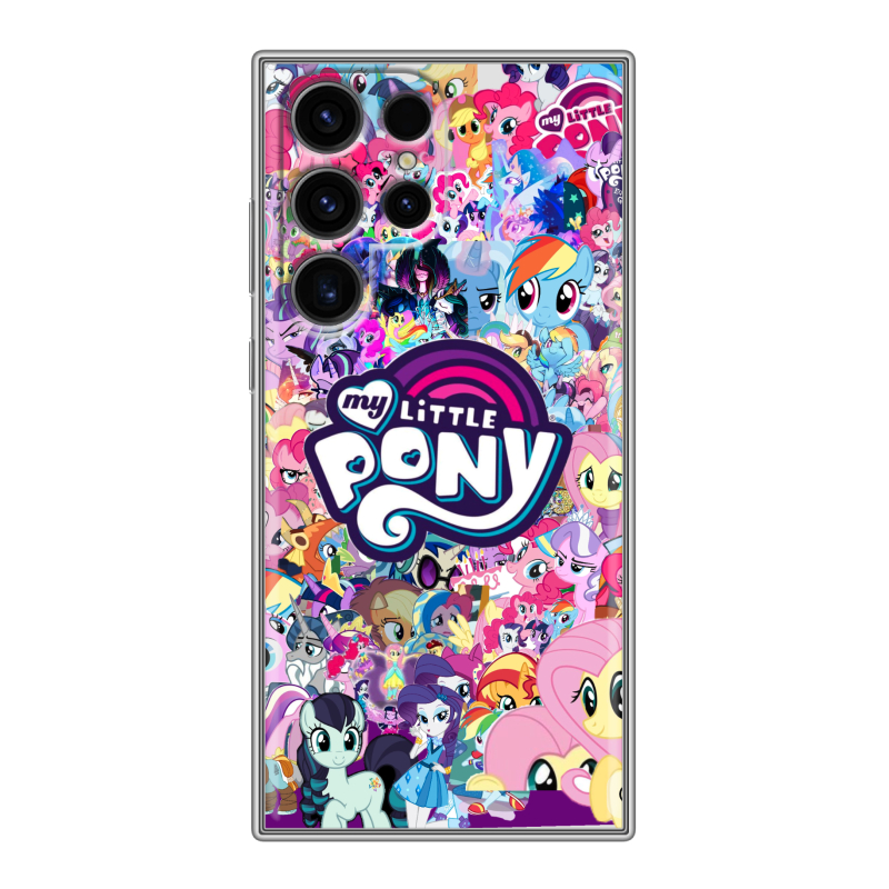 Силиконовый чехол на Samsung Galaxy S24 Ultra с принтом My little pony Дружба чудо Силиконовый чехол на Samsung Galaxy S24 Ultra с принтом My little pony Дружба чудо