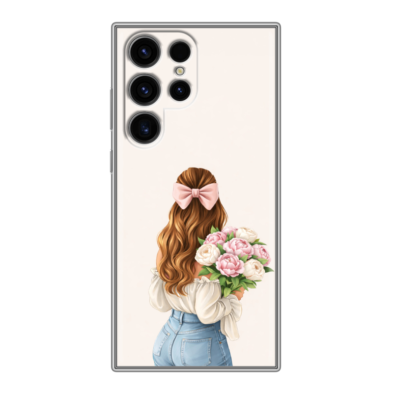 Силиконовый чехол на Samsung Galaxy S24 Ultra с принтом женский Силиконовый чехол на Samsung Galaxy S24 Ultra с принтом женский