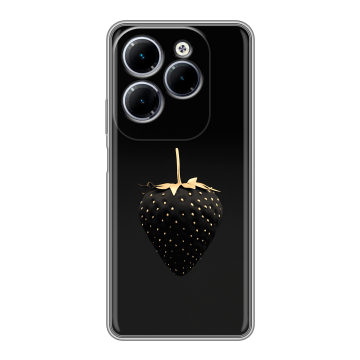 Силиконовый чехол на Infinix Hot 40 с принтом Черная клубника Силиконовый чехол на Infinix Hot 40 с принтом Черная клубника