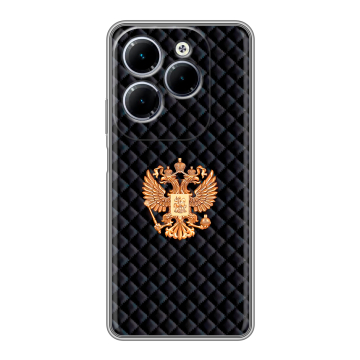 Силиконовый чехол на Infinix Hot 40 с принтом Герб России принт Силиконовый чехол на Infinix Hot 40 с принтом Герб России принт