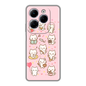 Силиконовый чехол на Infinix Hot 40 с принтом Hello Kitty Хелоу Кити Силиконовый чехол на Infinix Hot 40 с принтом Hello Kitty Хелоу Кити