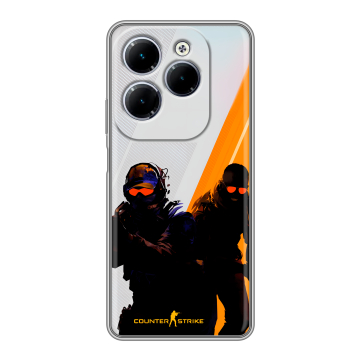 Силиконовый чехол на Infinix Hot 40 с принтом Контер страйк Counter strike Силиконовый чехол на Infinix Hot 40 с принтом Контер страйк Counter strike