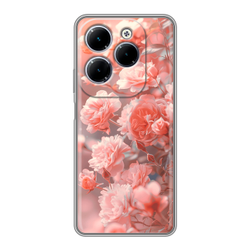 Силиконовый чехол на Infinix Hot 40 с принтом Розы цветы Силиконовый чехол на Infinix Hot 40 с принтом Розы цветы
