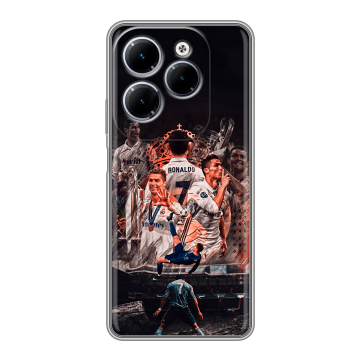 Силиконовый чехол на Infinix Hot 40 с принтом Реал Роналдо Real Ronaldo Силиконовый чехол на Infinix Hot 40 с принтом Реал Роналдо Real Ronaldo