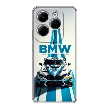 Силиконовый чехол на Infinix Hot 40 с принтом БМВ BMW Силиконовый чехол на Infinix Hot 40 с принтом БМВ BMW