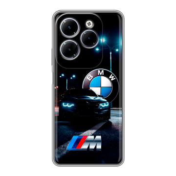 Силиконовый чехол на Infinix Hot 40 с принтом БМВ BMW