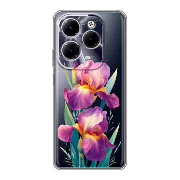 Силиконовый чехол на Infinix Hot 40 с принтом Цветы орхидеи