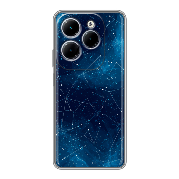Силиконовый чехол на Infinix Hot 40 с принтом Космос звезды