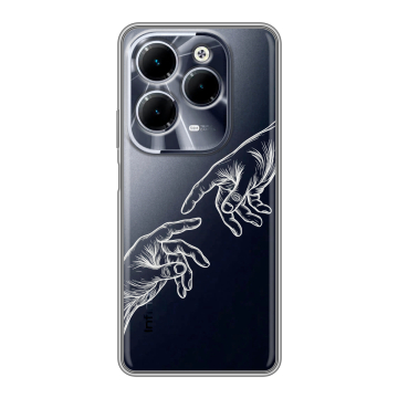 Силиконовый чехол на Infinix Hot 40 с принтом Сотворение мира
