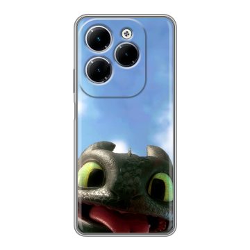 Силиконовый чехол на Infinix Hot 40 с принтом Как приручить дракона Силиконовый чехол на Infinix Hot 40 с принтом Как приручить дракона