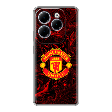 Силиконовый чехол на Infinix Hot 40 с принтом Manchester United
