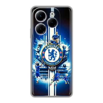 Силиконовый чехол на Infinix Hot 40 с принтом Chelsea Челси