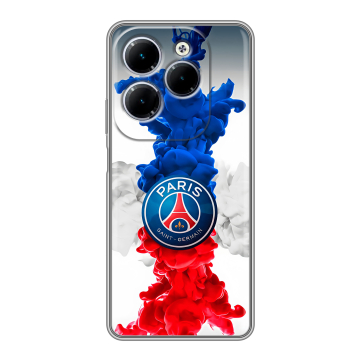 Силиконовый чехол на Infinix Hot 40 с принтом PSG ПСЖ