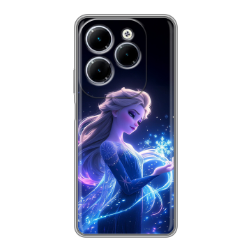 Силиконовый чехол на Infinix Hot 40 с принтом Холодное сердце Frozen Силиконовый чехол на Infinix Hot 40 с принтом Холодное сердце Frozen