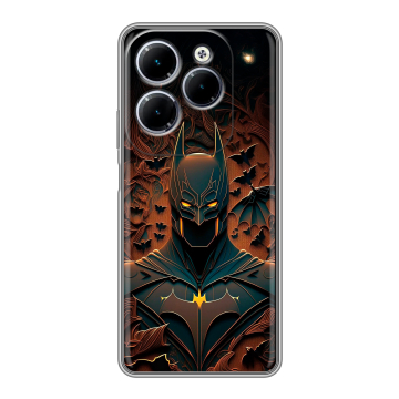 Силиконовый чехол на Infinix Hot 40 с принтом Batman Бэтмен