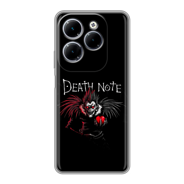 Силиконовый чехол на Infinix Hot 40 с принтом Death note Тетрадь смерти Силиконовый чехол на Infinix Hot 40 с принтом Death note Тетрадь смерти