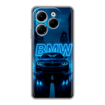 Силиконовый чехол на Infinix Hot 40 с принтом BMW БМВ Силиконовый чехол на Infinix Hot 40 с принтом BMW БМВ