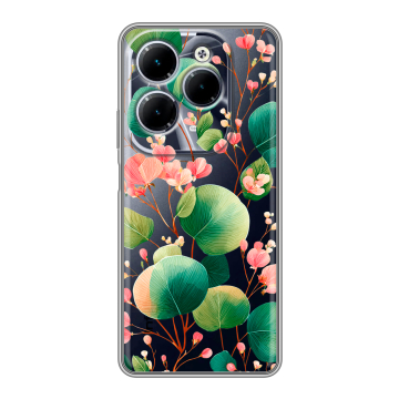 Силиконовый чехол на Infinix Hot 40 с принтом женский